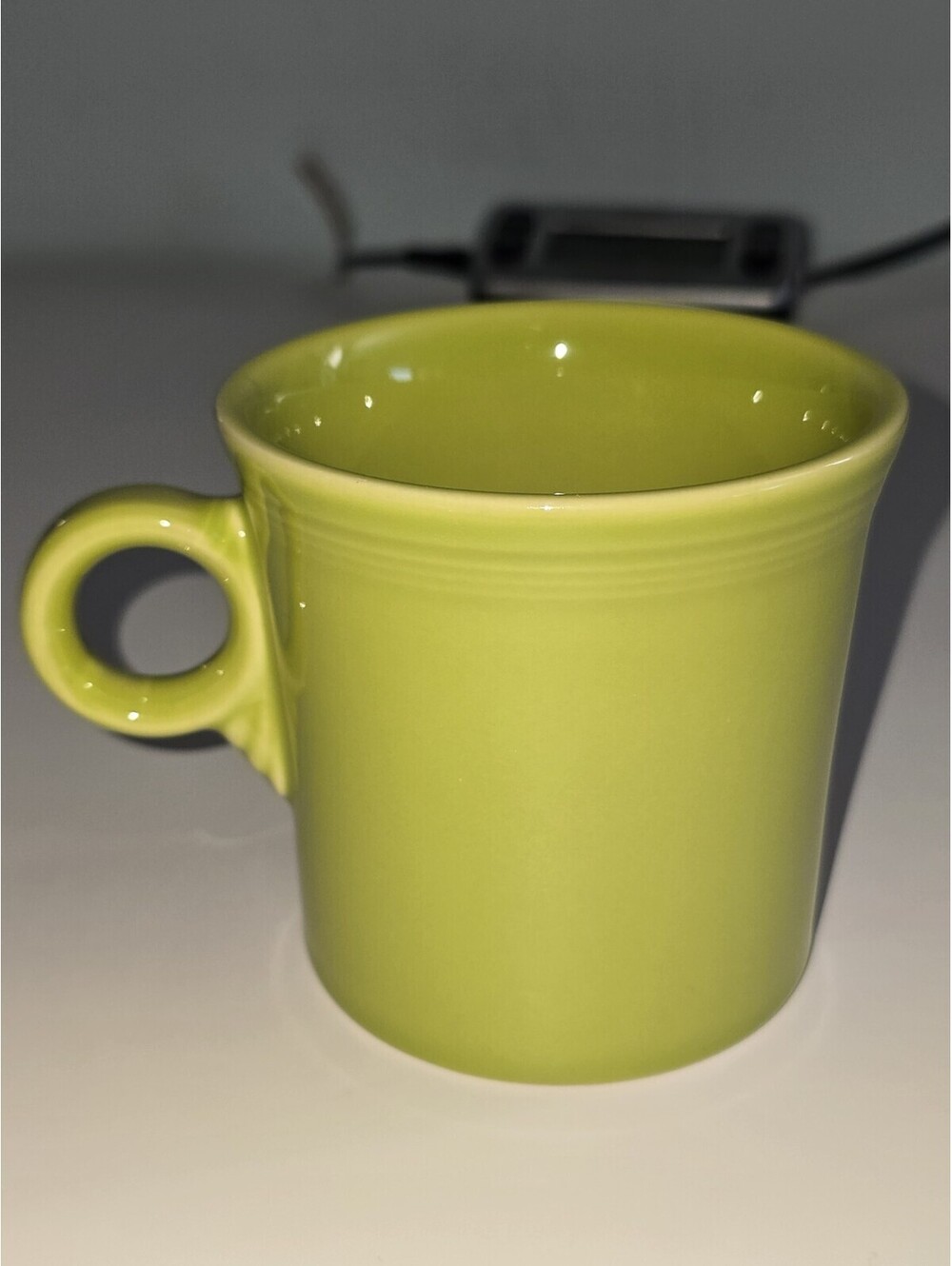 Fiesta Ware Coffee Cup Mug Homer Laughlin HLC O Ring Handle Lime Fiestaware
